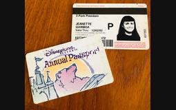 Claire Hummel: I used vintage Disneyland annual passports as reference for the ID cards in Alyx because I wanted to capture that shitty, late 90's/early aughts printing style.