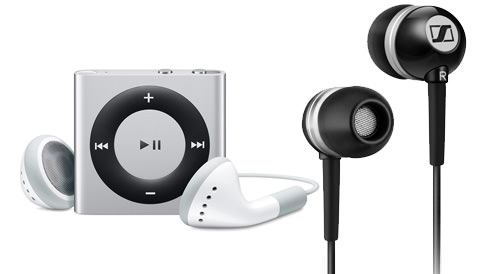  - Apple iPod Shuffle 2     Sennheiser CX300-II PRECISIO