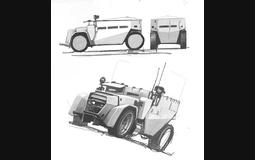 Tristan Reidford: Combine truck sketch. A bit to close to a US half-track from ww2, not as unusual as the HL2 APC.